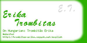 erika trombitas business card
